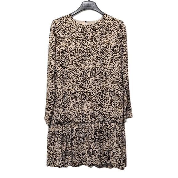 Allison Joy Evereve Long Sleeve Leopard Print Dress S - Picture 4 of 7